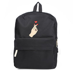 Embroidery Heart Couple Backpacks