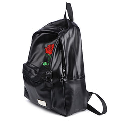 Rose Embroidery Couple Backpack