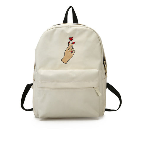 Embroidery Heart Couple Backpacks